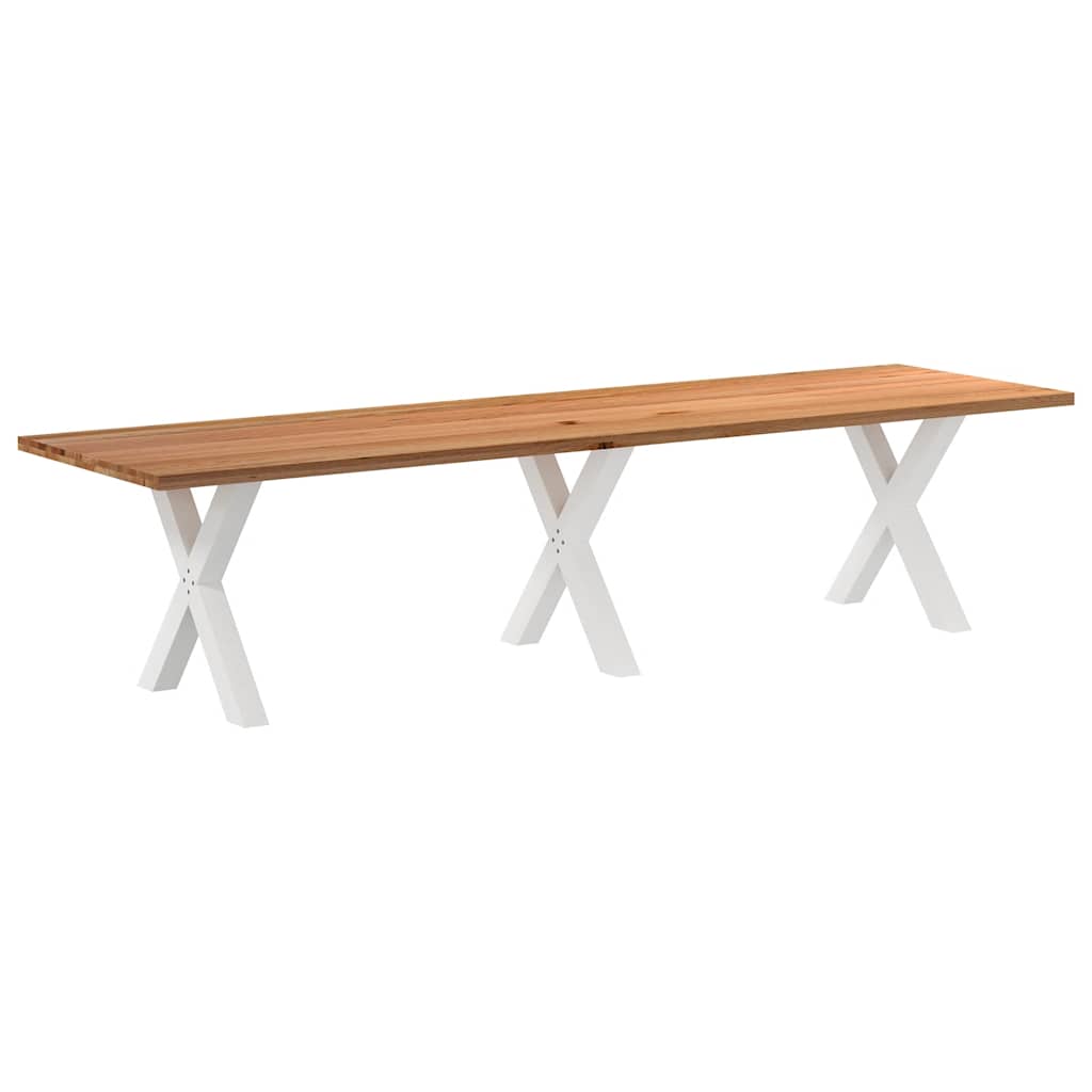 Eettafel Rechthoekig Massief Eikenhout Lichtbruin
