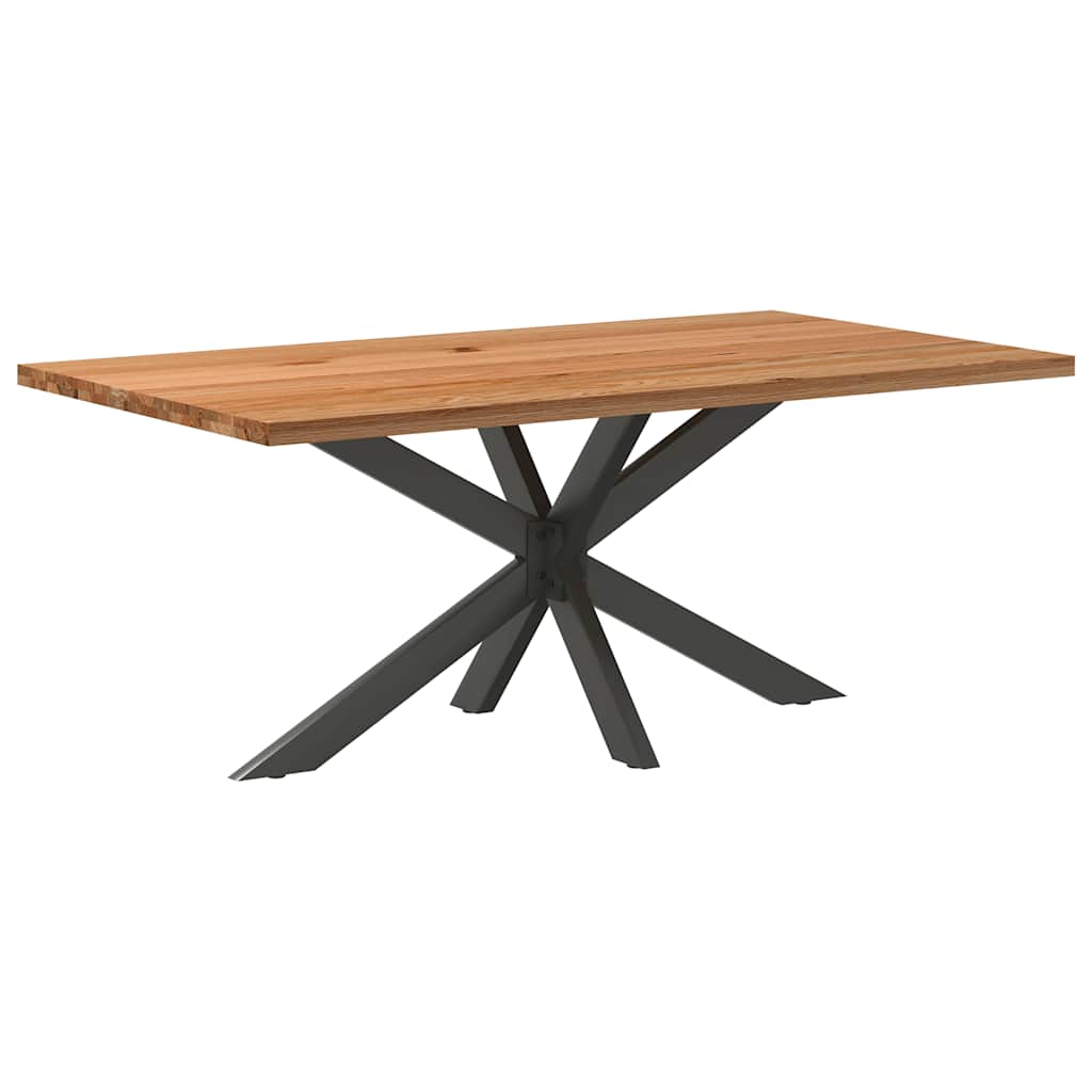 Eettafel Rechthoekig Massief Eikenhout Lichtbruin