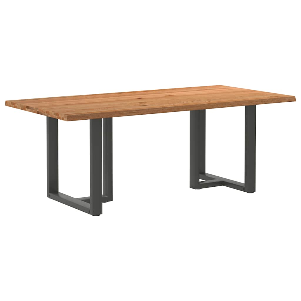Eettafel Met Natuurlijke Rand Massief Eikenhout