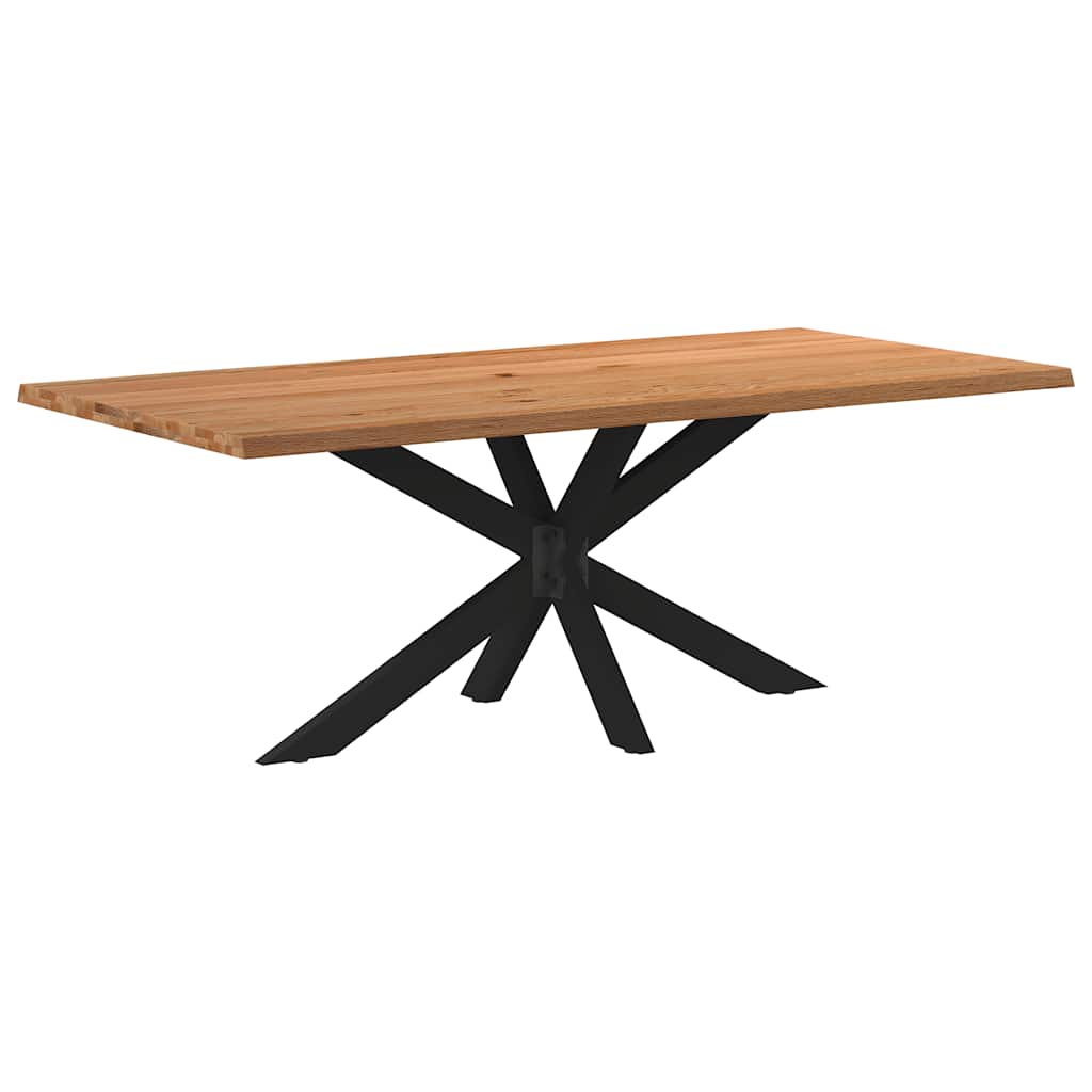 Eettafel Rechthoekig 180X100X74 Cm Massief Eikenhout Lichtbruin