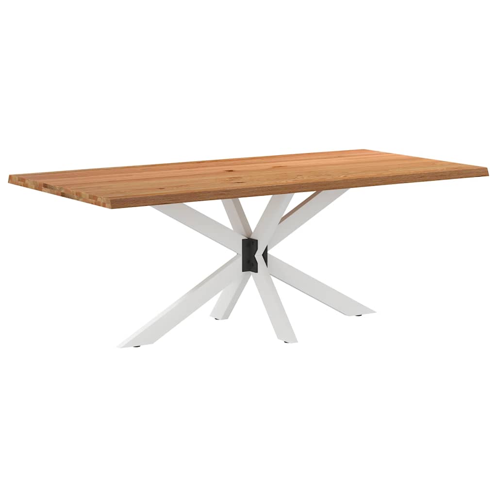 Eettafel Rechthoekig 180X100X74 Cm Massief Eikenhout Lichtbruin