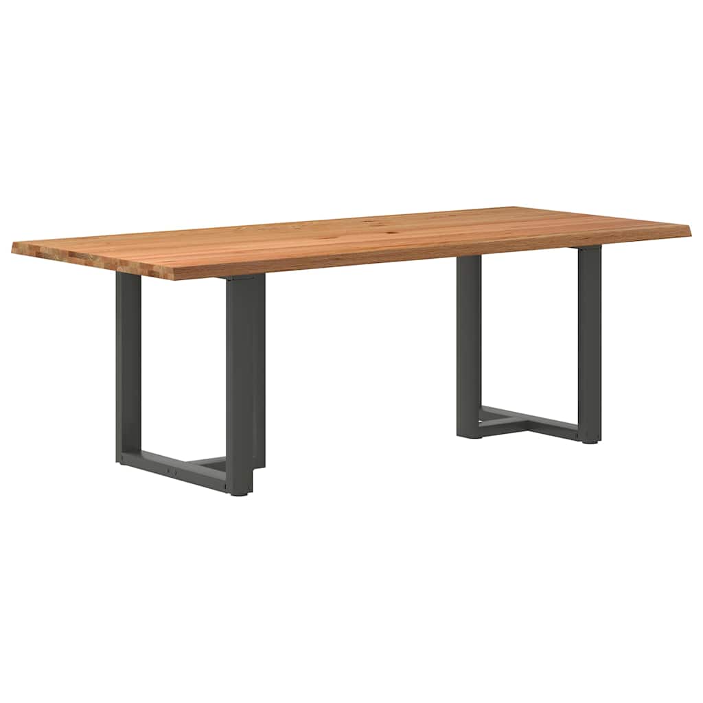 Eettafel Met Natuurlijke Rand Massief Eikenhout
