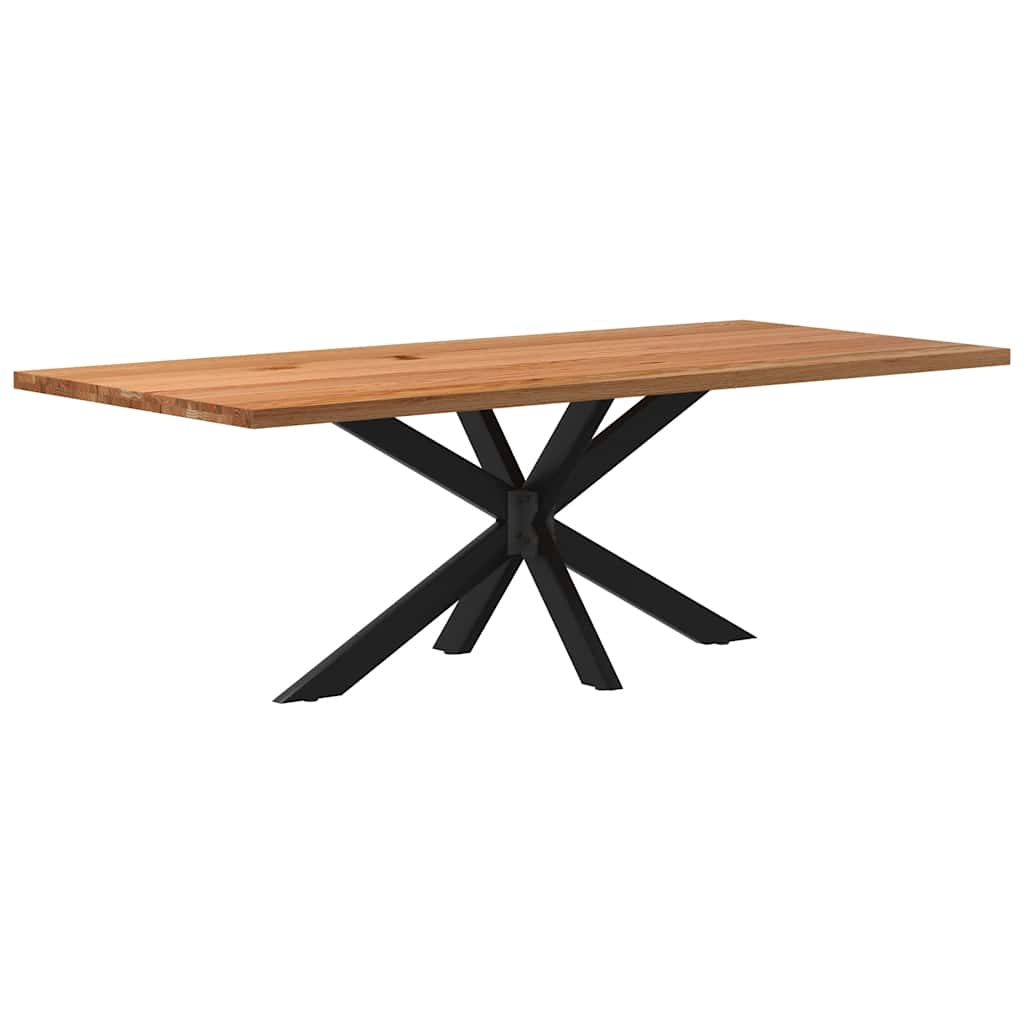 Eettafel Rechthoekig Massief Eikenhout Lichtbruin