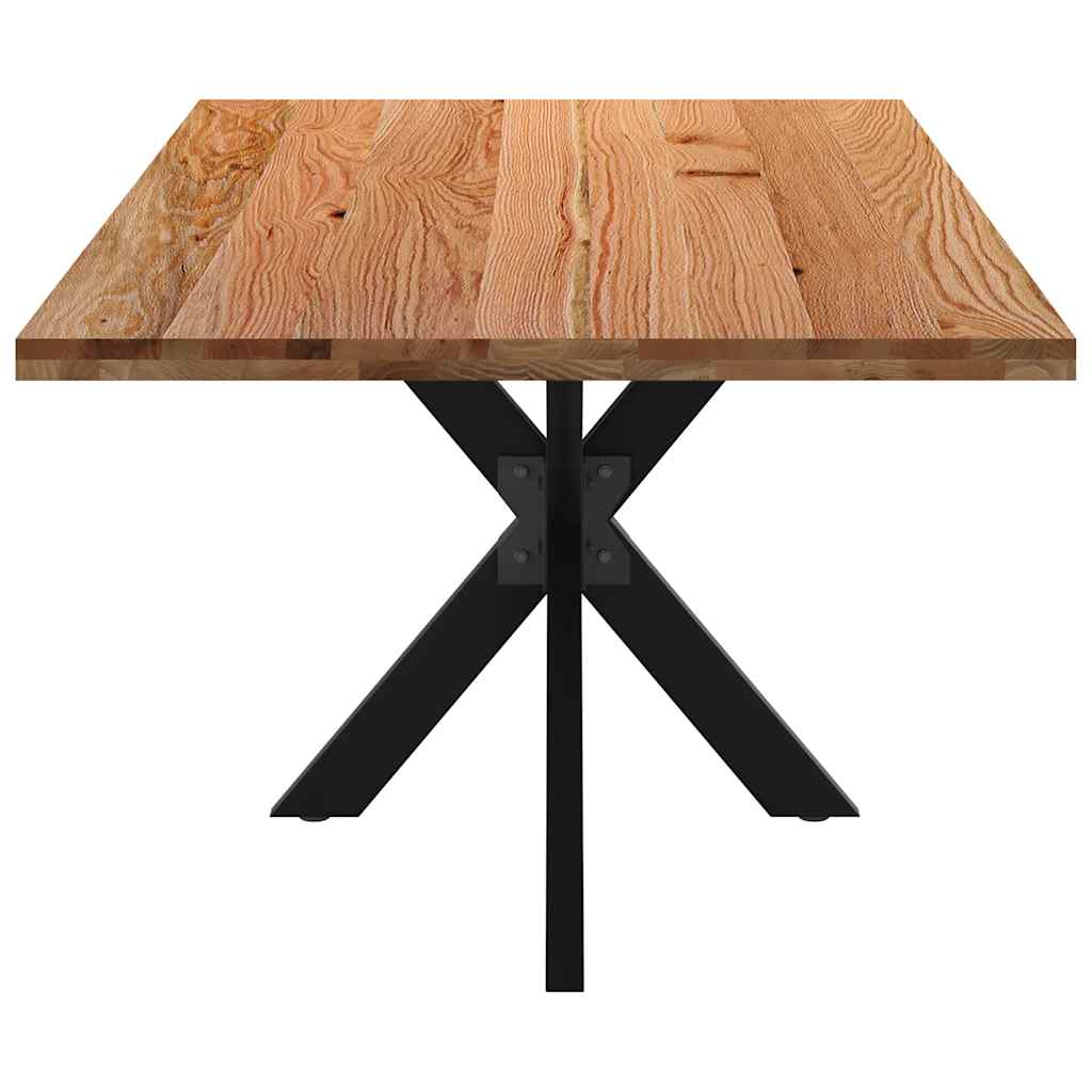 Eettafel Rechthoekig Massief Eikenhout Lichtbruin
