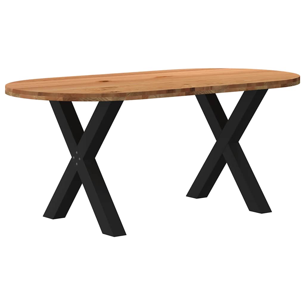 Eettafel Ovaal Massief Eikenhout Lichtbruin