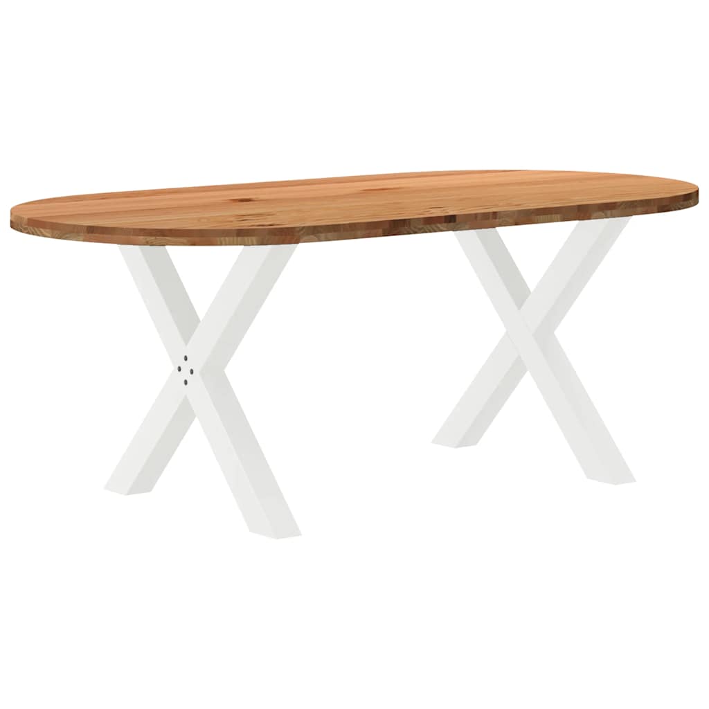Eettafel Ovaal Massief Eikenhout Lichtbruin