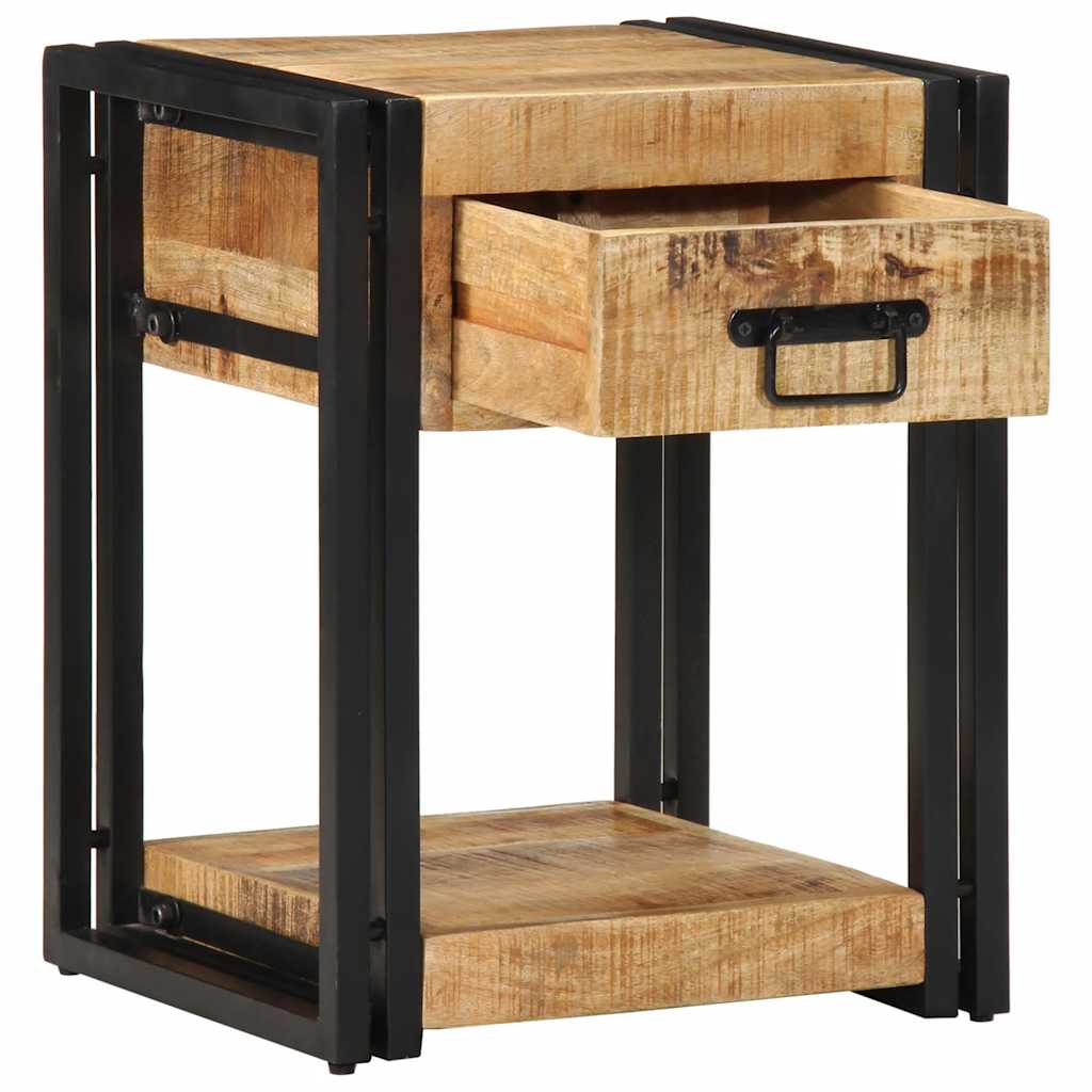 Nachtkastje Massief Ruw Hout Mango