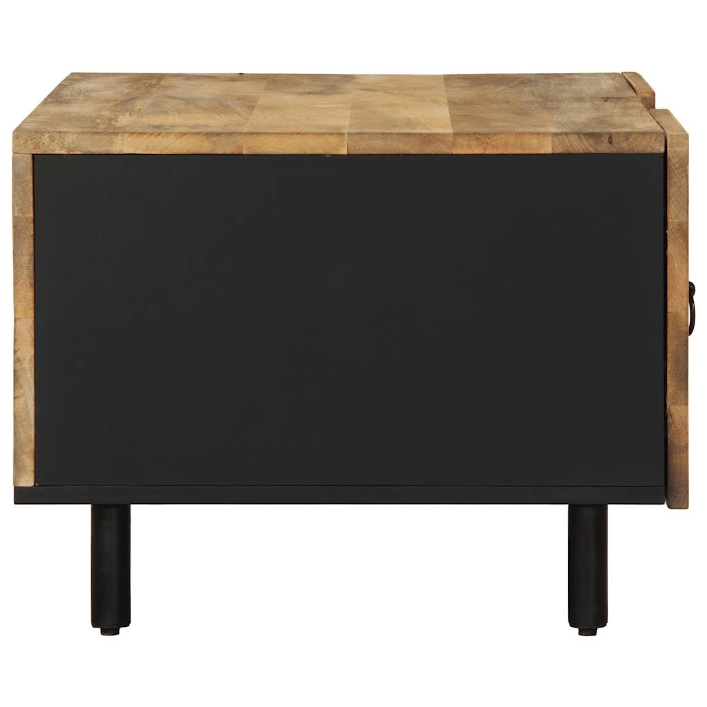 Salontafel 100X54X40 Cm Massief Ruw Mangohout Zwart Antraciet