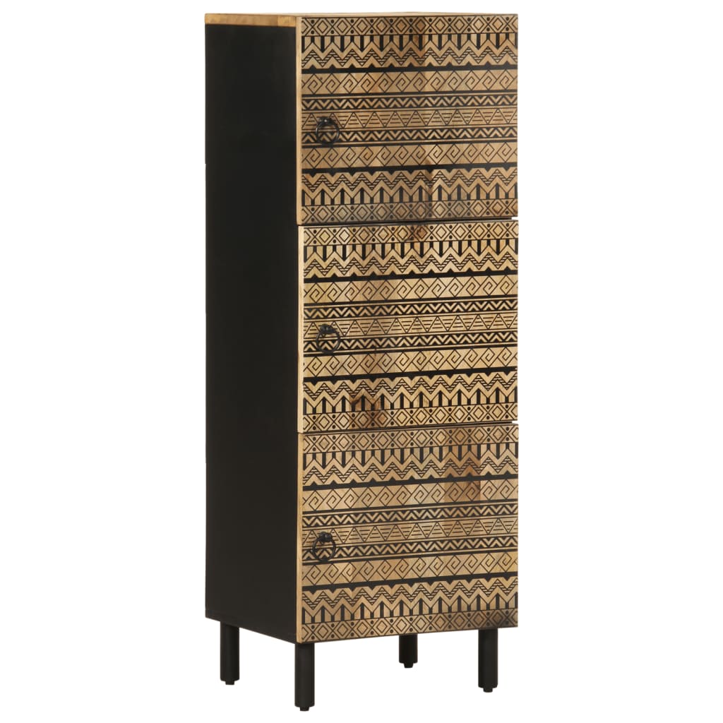 Hoge Kast 40X33,5X110 Cm Massief Ruw Mangohout
