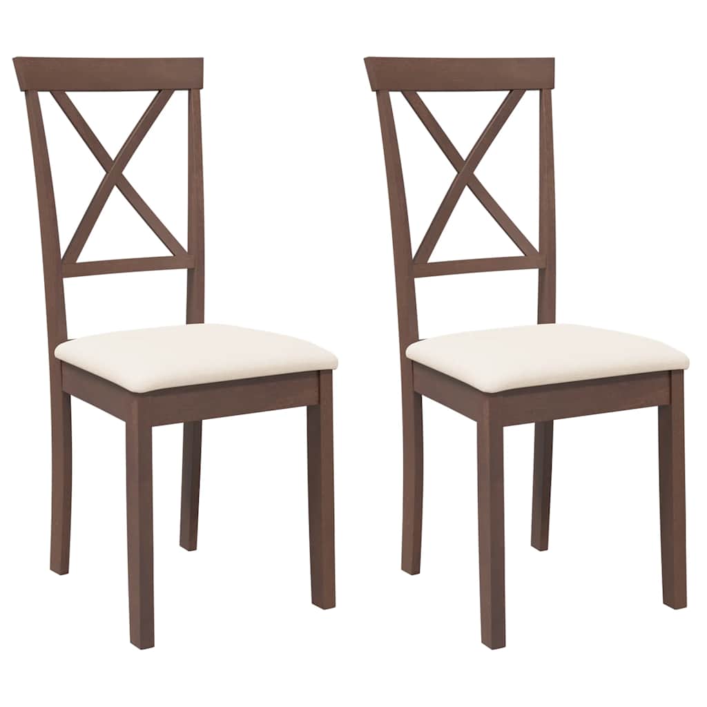 Eetkamerstoelen Met Kussens Massief Hout Rubber