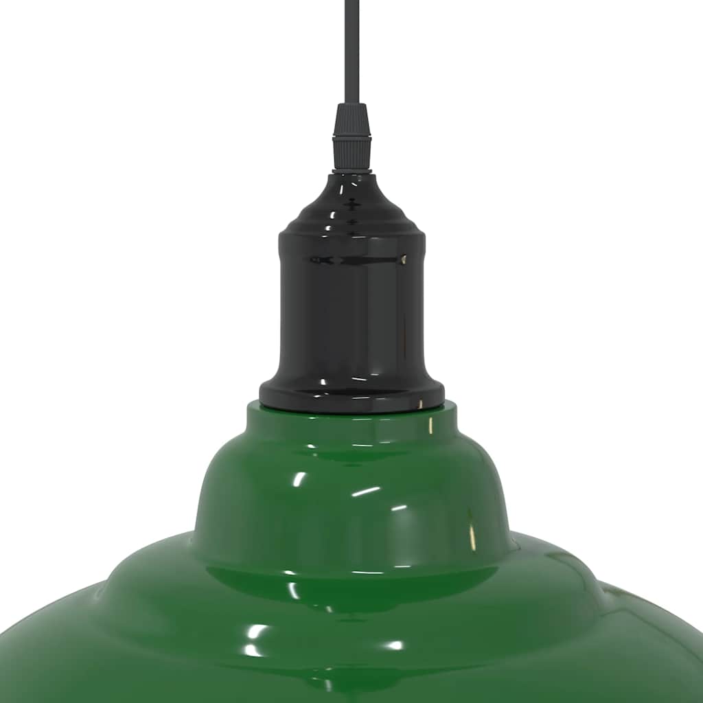 Hanglamp In Hoogte Verstelbaar E27 Ø31 Cm Metaal Glanzend Groen