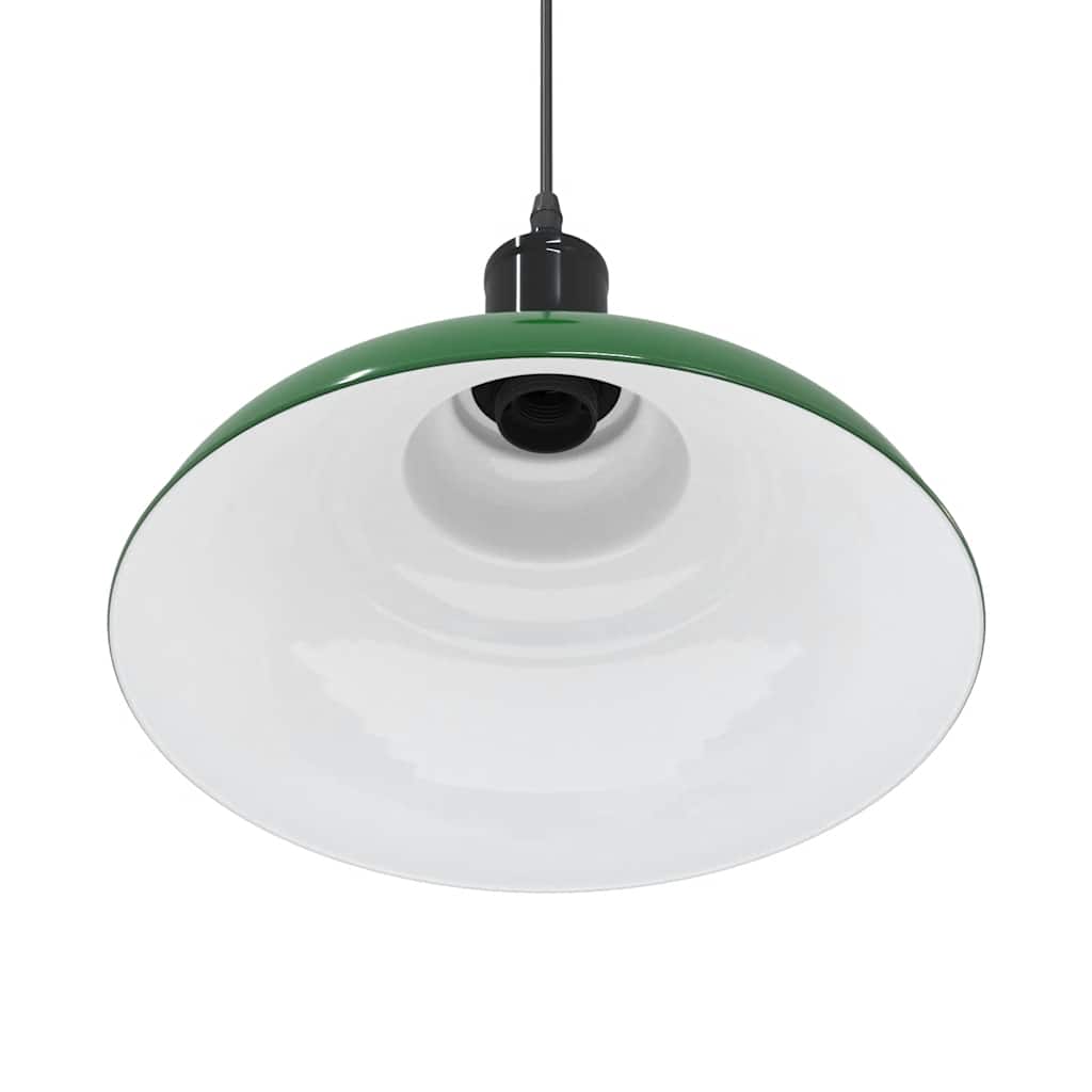 Hanglamp In Hoogte Verstelbaar E27 Ø31 Cm Metaal Glanzend Groen