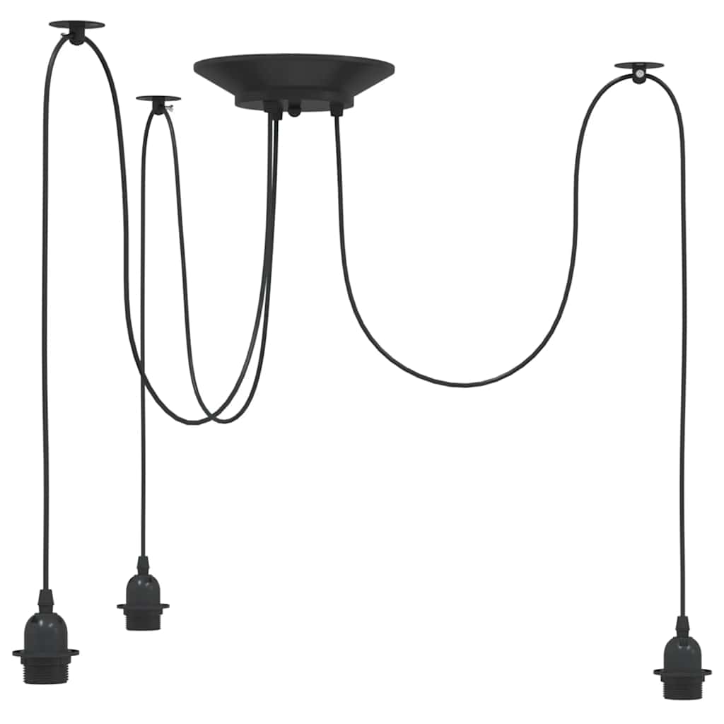 Hanglamp E27 Metaal Zwart