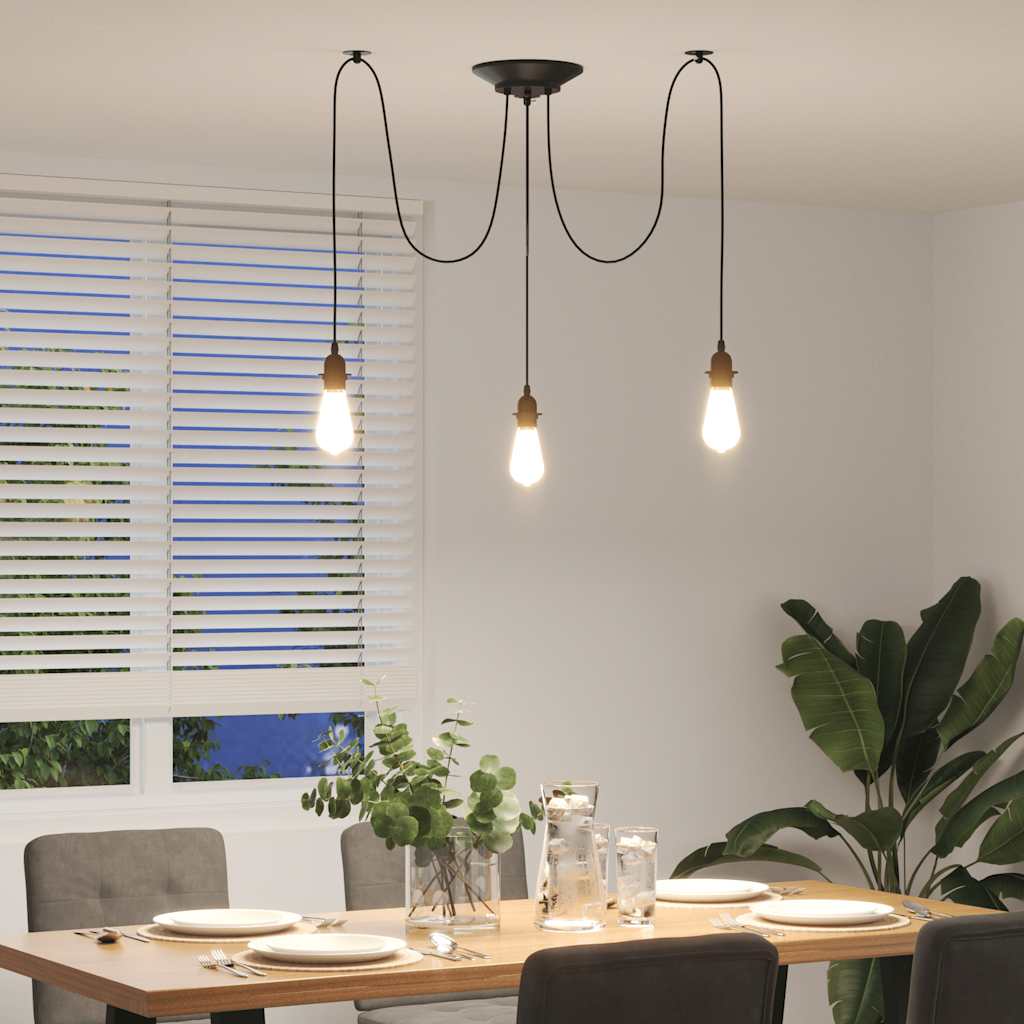 Hanglamp E27 Metaal Zwart