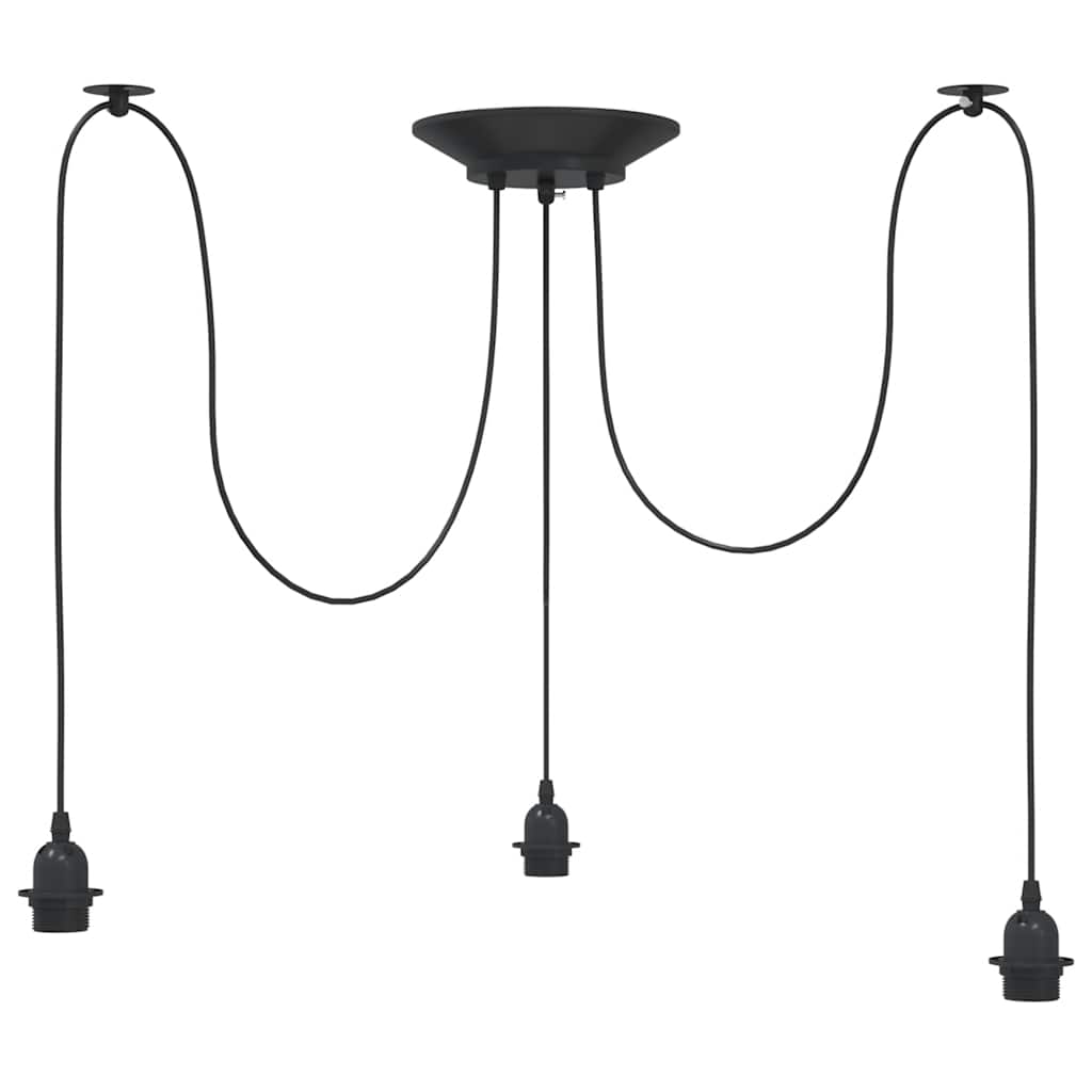 Hanglamp E27 Metaal Zwart
