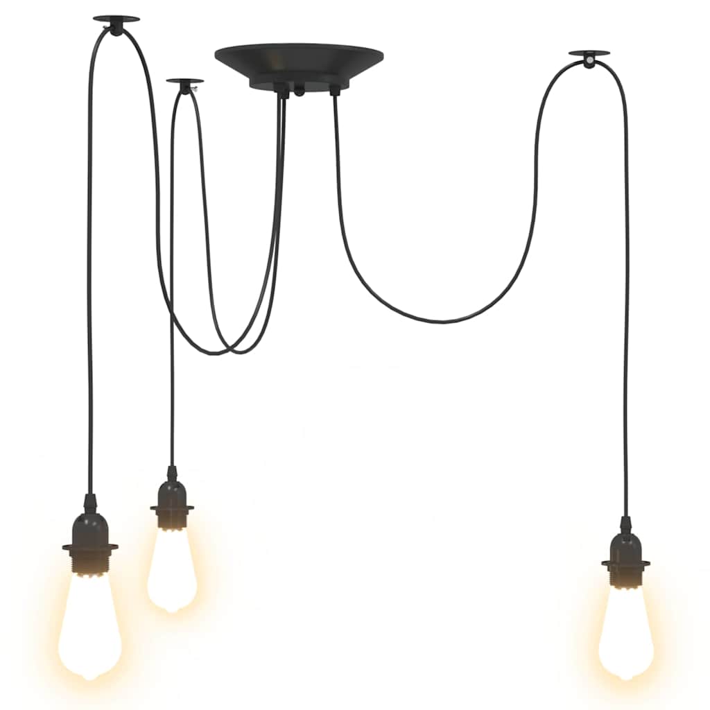 Hanglamp E27 Metaal Zwart