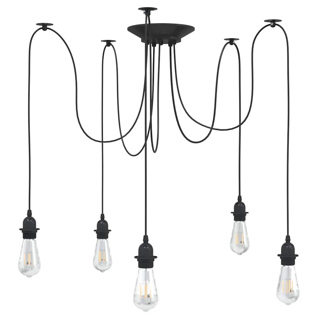 Hanglamp E27 Metaal Zwart