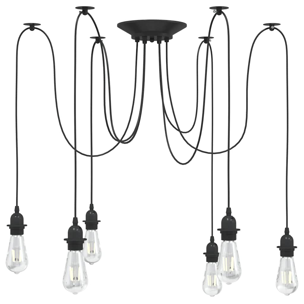 Hanglamp E27 Metaal Zwart