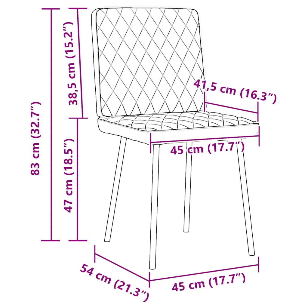 Eetkamerstoelen Fluweel Kleurig