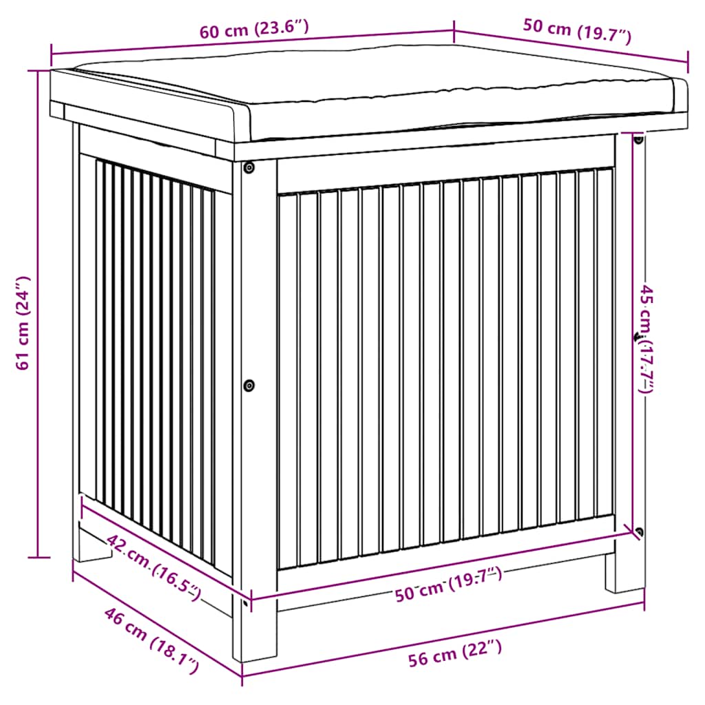 Kussenbox Voor Buiten Massief Acaciahout