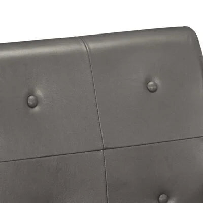 Fauteuil Echt Leer - Grijs Industrieel Ontwerp