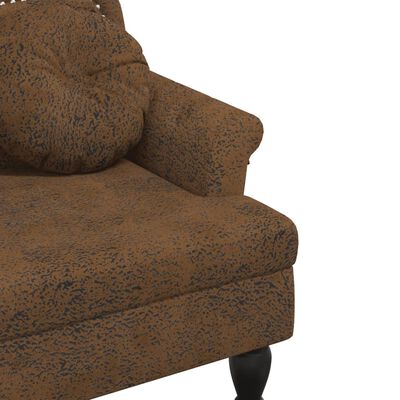 Bankje met Kunstsuèdeleer en Kussens in Elegant Design